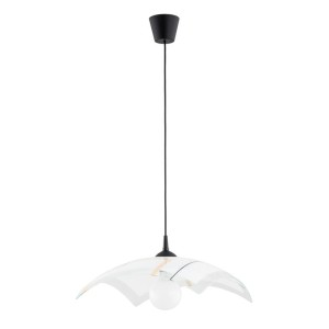 LAMPA WISZĄCA ALFA KROKUS CZARNO-BIAŁA 1xE27 / 60987