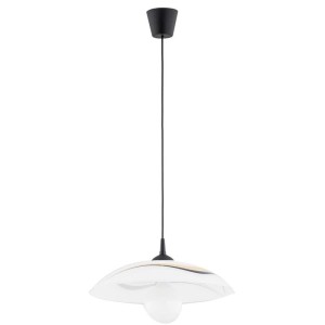 LAMPA WISZĄCA ALFA FIOŁEK CZARNO-BIAŁA 1xE27 / 60985