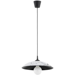 LAMPA WISZĄCA ALFA KAKTUS CZARNO-BIAŁA 1xE27 / 60988