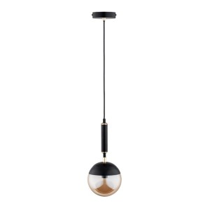 LAMPA WISZĄCA ALFA MARAKAS CZARNO-ZŁOTA 1xE14 / 60982