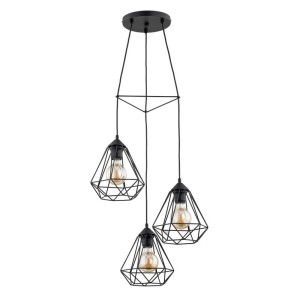 LAMPA WISZĄCA ALFA KOSMOS CIRCLE CZARNA 3xE27 / 62242