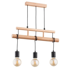 LAMPA WISZĄCA ALFA ESTRA DREWNIANA 3xE27 / 62215