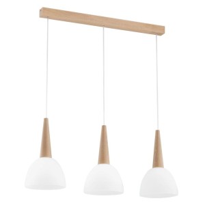 LAMPA WISZĄCA ALFA BERA DREWNIANA 3xE27 / 62208