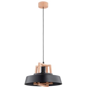 LAMPA WISZĄCA ALFA BATUT DREWNIANA 1xE27 / 60943