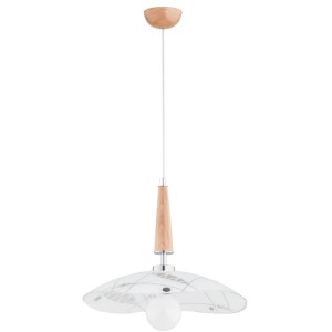 LAMPA WISZĄCA ALFA BONSAI DREWNIANA 1xE27 / 60937