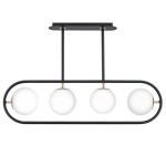LAMPA SUFITOWA ALFA SARAN CZARNO-BIAŁA 4xE14 / 63111