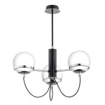 LAMPA SUFITOWA ALFA AURON CZARNO-BIAŁA 3xE14 / 28583