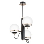 LAMPA SUFITOWA ALFA LUMINA CZARNO-BIAŁA 3xE14 / 63106