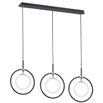 LAMPA WISZĄCA ALFA AKIRA CZARNO-BIAŁA 3xE14 / 62207