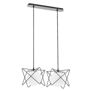 LAMPA WISZĄCA ALFA SAGITO TRACK CZARNO-BIAŁA 2xE14 / 62200