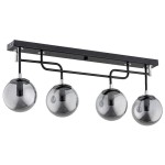 LAMPA SUFITOWA ALFA GATUS CZARNA 4xE14 / 63027