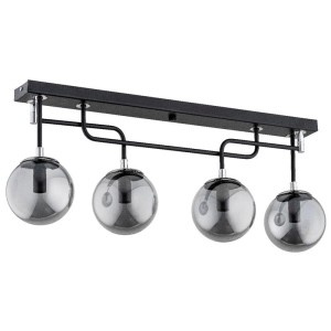 LAMPA SUFITOWA ALFA GATUS CZARNA 4xE14 / 63027