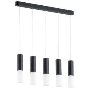 LAMPA WISZĄCA ALFA ELIOT CZARNO-BIAŁA 5xE14 / 60900