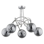 LAMPA SUFITOWA ALFA TANGO GLASS CHROM 5xE14 / 61095