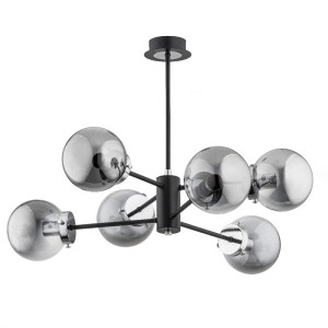 LAMPA SUFITOWA ALFA KRAB CZARNA 6xE14 / 62117