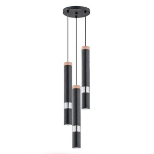 LAMPA WISZĄCA ALFA PARNA CZARNA 3xGU10 LED  / 62104