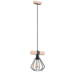 LAMPA WISZĄCA ALFA FIBIA DREWNIANA 1xE27 / 60612