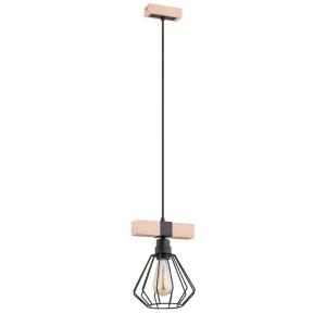 LAMPA WISZĄCA ALFA FIBIA DREWNIANA 1xE27 / 60612