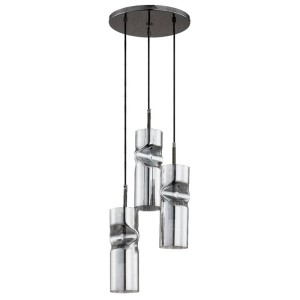 LAMPA WISZĄCA ALFA KAPRIS GRAFITOWA 3xE27 / 61017