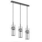 LAMPA WISZĄCA ALFA KAPRIS GRAFITOWA 3xE27 / 61018