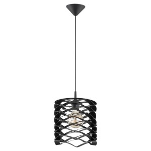 LAMPA WISZĄCA ALFA SPIKE CZARNA 1xE27 / 60559