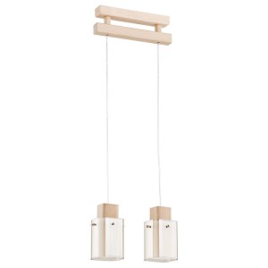 LAMPA WISZĄCA ALFA ANABELL DREWNIANA 2xE14 / 24522