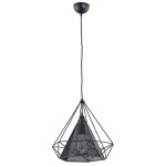 LAMPA WISZĄCA ALFA NET CZARNA 1xE27 / 60499
