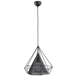 LAMPA WISZĄCA ALFA NET CZARNA 1xE27 / 60499