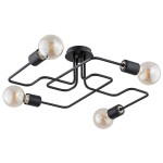 LAMPA SUFITOWA ALFA HOOK CZARNA 4xE27 / 24744