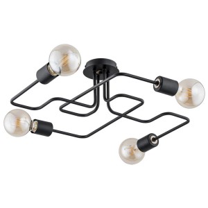 LAMPA SUFITOWA ALFA HOOK CZARNA 4xE27 / 24744
