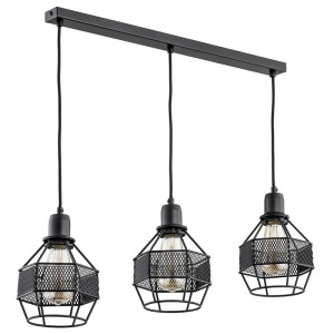 LAMPA WISZĄCA ALFA BLISTER CZARNA 3xE27 / 61001
