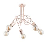 LAMPA SUFITOWA ALFA TANGO MIEDZIANA 5xE27 / 24325