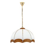 LAMPA WISZĄCA ALFA SIKORKA DREWNIANA 3xE27 / 767