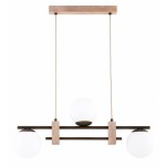 LAMPA WISZĄCA ALFA ARIVA FOSFORUS DREWNIANA & BIAŁA 3xE14 / 62671