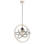 SKANDYNAWSKA LOFTOWA LAMPA WISZĄCA ALFA MINTO BIG DREWNIANA 1xE27 /  61687