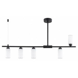LAMPA WISZĄCA ALFA TAUR CZARNA & BIAŁA 6xE14 /  63435