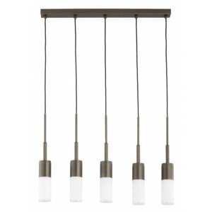 LAMPA WISZĄCA ALFA ARIZON METALIK & BIAŁY 5xE14 /  63437
