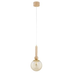 LAMPA WISZĄCA ALFA ARUNO DREWNIANA 1xE14 /  61690