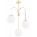 LAMPA SUFITOWA ALFA MELBI ZŁOTA & BIAŁA 3xE14 /  62677