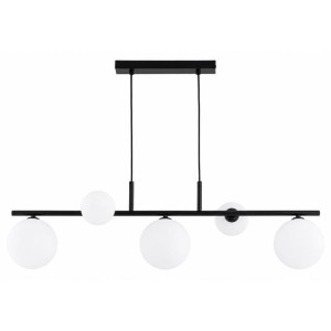LAMPA WISZĄCA ALFA DIJON CZARNA & BIAŁA 5xG9  / 63443