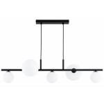 LAMPA WISZĄCA ALFA DIJON PRO CZARNA & BIAŁA 5xG9  / 63444