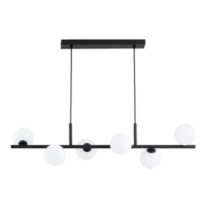 LAMPA WISZĄCA ALFA DIJON CZARNA & BIAŁA 6xG9  / 63442