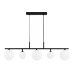 LAMPA WISZĄCA ALFA DAJMON CZARNA & BIAŁA 5xG9  / 63445