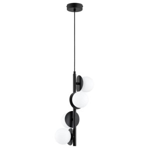 LAMPA WISZĄCA ALFA GELEN CZARNA & BIAŁA 4xG9  / 63450
