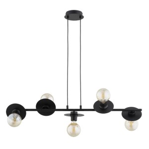 LOFTOWA INDUSTRIALNA LAMPA WISZĄCA ALFA INDIA CZARNA 5xE27  / 63452