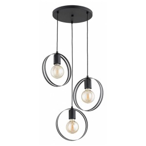 INDUSTRIALNA LOFTOWA LAMPA WISZĄCA ALFA DANBI CZARNA 3xE27  / 62680