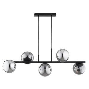 LAMPA WISZĄCA ALFA VAVILE CZARNA & SREBRNA 5xE14  / 63451