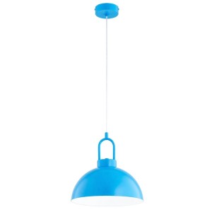 SKANDYNAWSKA INDUSTRIALNA LAMPA WISZĄCA ALFA FAVORITE NIEBIESKA 1xE27  / 61696