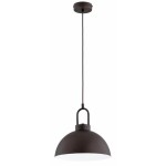 SKANDYNAWSKA INDUSTRIALNA LAMPA WISZĄCA ALFA FAVORITE DARK BROWN 1xE27 / 61694