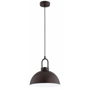 SKANDYNAWSKA INDUSTRIALNA LAMPA WISZĄCA ALFA FAVORITE DARK BROWN 1xE27 / 61694